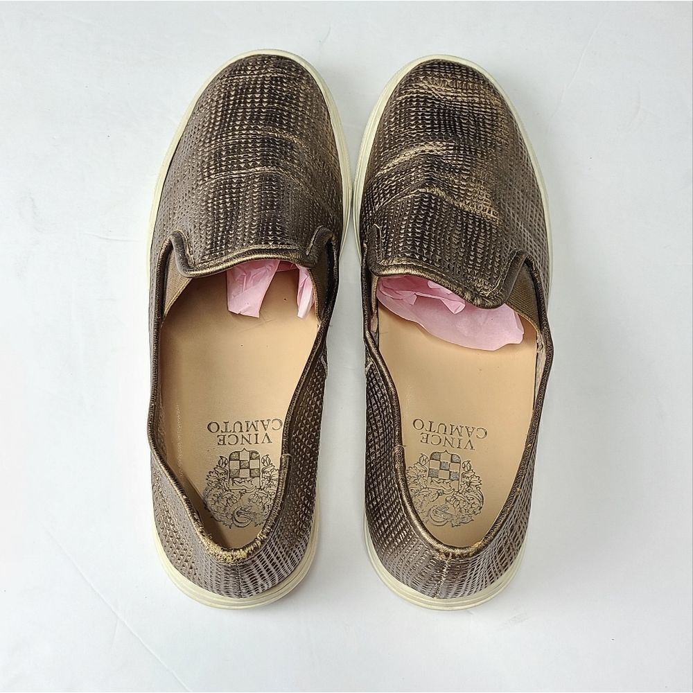 Vince Camuto Slip-On Golden Sneakers Size 8.5‎ - Picture 3 of 11